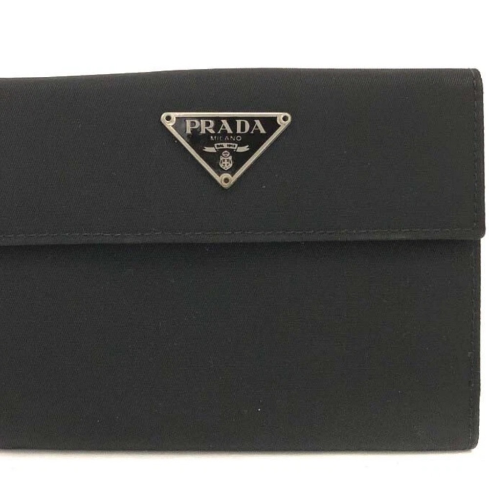 Prada Tessuto Nylon / Leather Triangle Prada Logo Black chic fashion luxurious